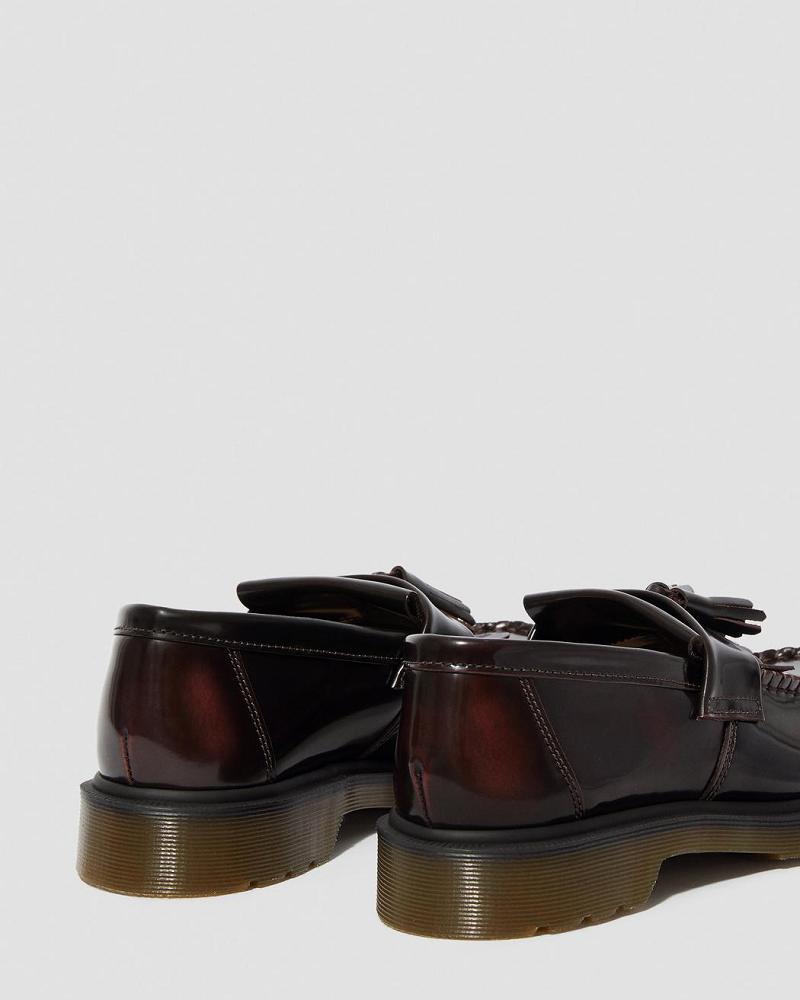 Dr Martens Adrian Arcadia Læder Tassle Loafers Oxford Sko Herre Lyserød Rød | DK 614VRW